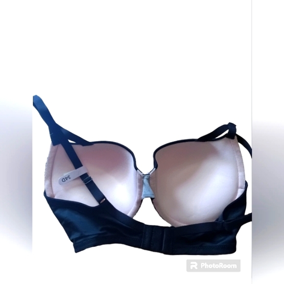 Maidenform Padded Push Up Bra Black Lace Trim & Light Pink NWT - Picture 2 of 2